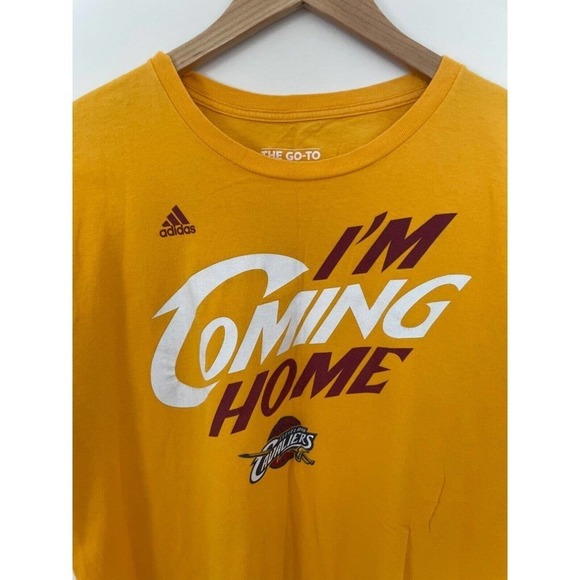 Lebron James Cleveland Cavaliers T Shirt-Mens Large-Adidas-Rare-Im coming - Picture 2 of 6